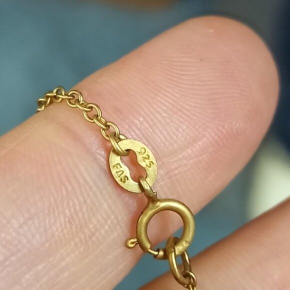 FAS Vintage Sterling Silver Gold Tone Tassel Pendant Necklace - Picture 9 of 10